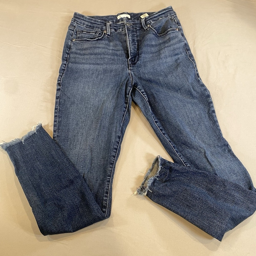 Good American Women's Skinny Jeans - Dark Blue